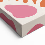 Boho Wall Art - Abstract Orange and Pink Bohemian Canvas Print
