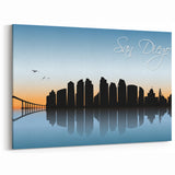 Minimalist San Diego Skyline Art – Modern Silhouette Wall Decor