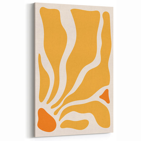 Bohemian Wall Art - Abstract Yellow and Orange Boho Chic Canvas Print