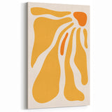 Bohemian Wall Art - Abstract Yellow and Orange Flowing Boho Canvas Print