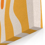 Bohemian Wall Art - Abstract Yellow and Orange Flowing Boho Canvas Print