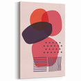 Boho Wall Art - Abstract Red and Pink Geometric Bohemian Canvas Print