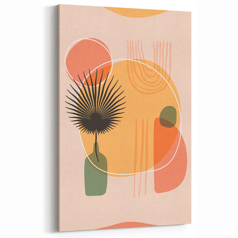 Boho Wall Art - Abstract Sunset and Nature-Inspired Bohemian Canvas Print