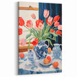 Maximalist Floral Still Life Wall Art with Vibrant Tulips and Bold Vase