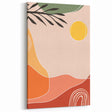 Boho Wall Art - Abstract Sun and Nature-Inspired Bohemian Canvas Print