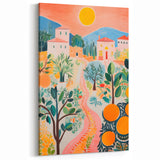 Maximalist Landscape Wall Art with Bold Citrus and Mediterranean Vibes