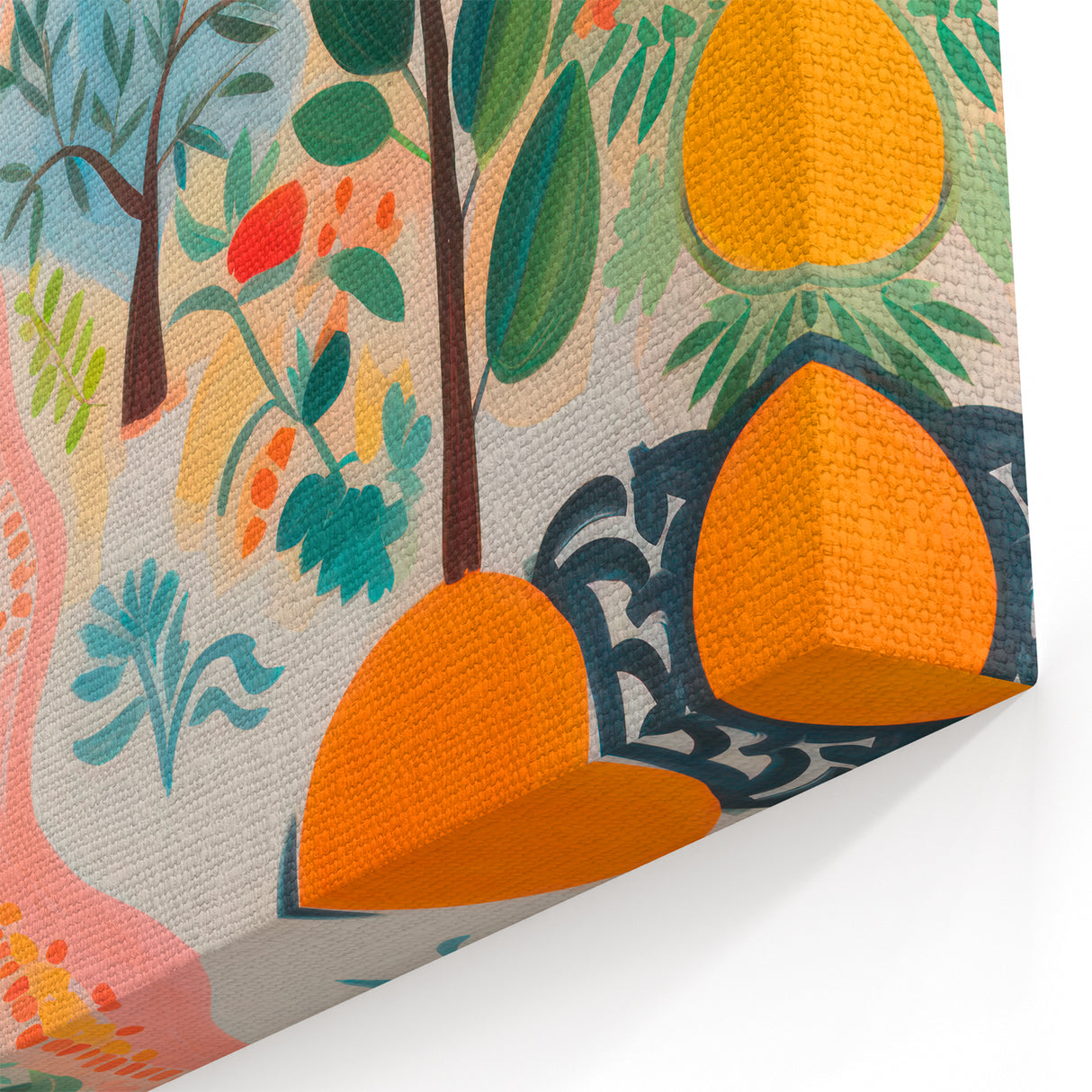 Maximalist Landscape Wall Art with Bold Citrus and Mediterranean Vibes