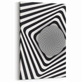 Hypnotic Spiral and Geometric Stripes - Optical Illusion Wall Art