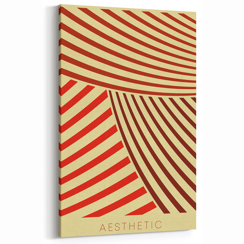 Bohemian Wall Art - Aesthetic Boho Decor Canvas with Eclectic Stripes