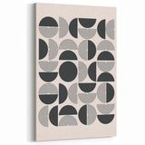 Bohemian Wall Art - Black & White Geometric Boho Decor Canvas