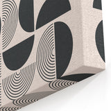 Bohemian Wall Art - Black & White Geometric Boho Decor Canvas
