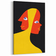 Bold Bohemian Wall Art - Eclectic Boho Decor Canvas with Abstract Dual Faces