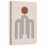 Modern Bohemian Wall Art - Minimalist Boho Decor Canvas with Geometric Arch Design