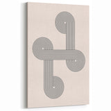 Minimalist Bohemian Wall Art - Geometric Boho Decor Canvas with Abstract Circles