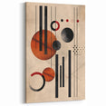 Abstract Bohemian Wall Art - Geometric Boho Decor Canvas with Earthy Hues