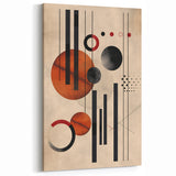 Abstract Bohemian Wall Art - Geometric Boho Decor Canvas with Earthy Hues