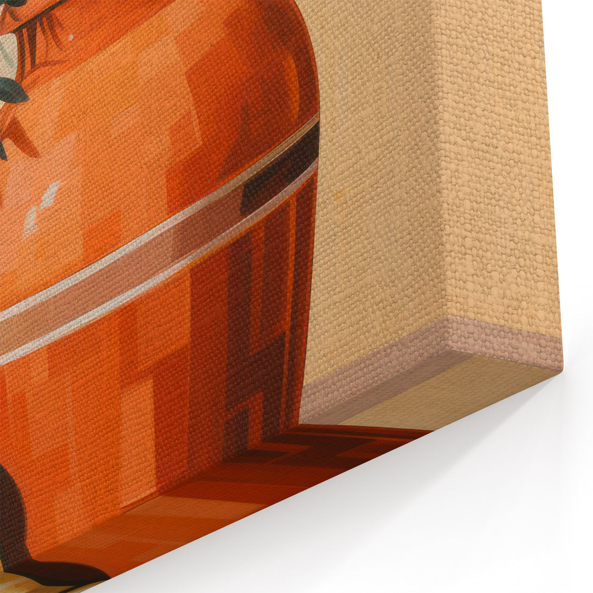 Maximalist Still Life Wall Art with Bold Terracotta Vases and Foliage
