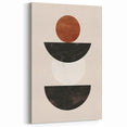 Minimalist Bohemian Wall Art - Geometric Boho Decor Canvas with Earthy Tones