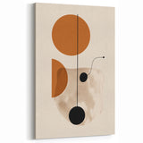 Modern Bohemian Wall Art - Geometric Boho Decor Canvas with Warm Earthy Tones