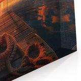 Charlotte Wall Art - Serene Sunset Over Lake with Wooden Dock Prints