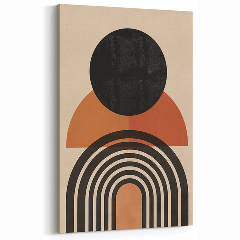 Bohemian Wall Art | Eclectic Boho Decor Canvas | Geometric Circle Design