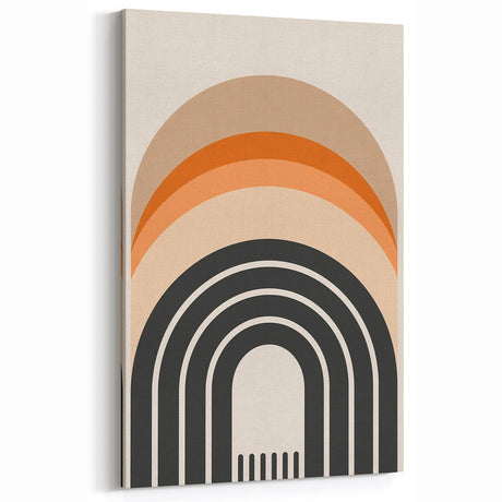 Boho Wall Art | Eclectic Bohemian Decor Canvas | Colorful Arch Design