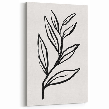 Bohemian Wall Art | Bold Botanical Line Drawing | Minimalist Nature Decor