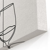 Bohemian Wall Art | Minimalist Wine Bottle Line Drawing | Modern Art Print