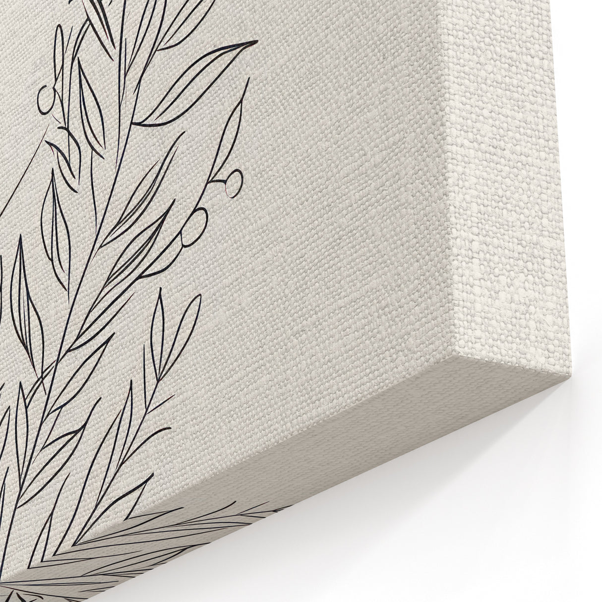 Bohemian Wall Art | Feminine Line Drawing with Botanical Elements | Modern Art