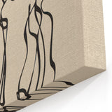 Bohemian Wall Art | Dancing Figures Line Drawing | Minimalist Art Print