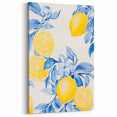Maximalist Wall Art - Bold Lemon and Blue Foliage Decor for Vibrant Homes