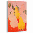 Maximalist Wall Art - Bold Pear Still Life with Pink and Yellow Tones