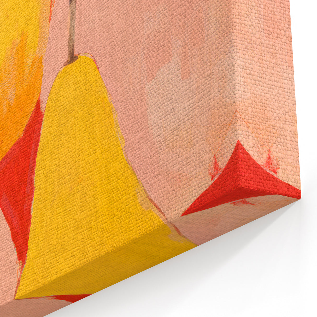 Maximalist Wall Art - Bold Pear Still Life with Pink and Yellow Tones