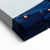 Maximalist Wall Art - Bold Floral Arrangement in Blue and Orange Vase