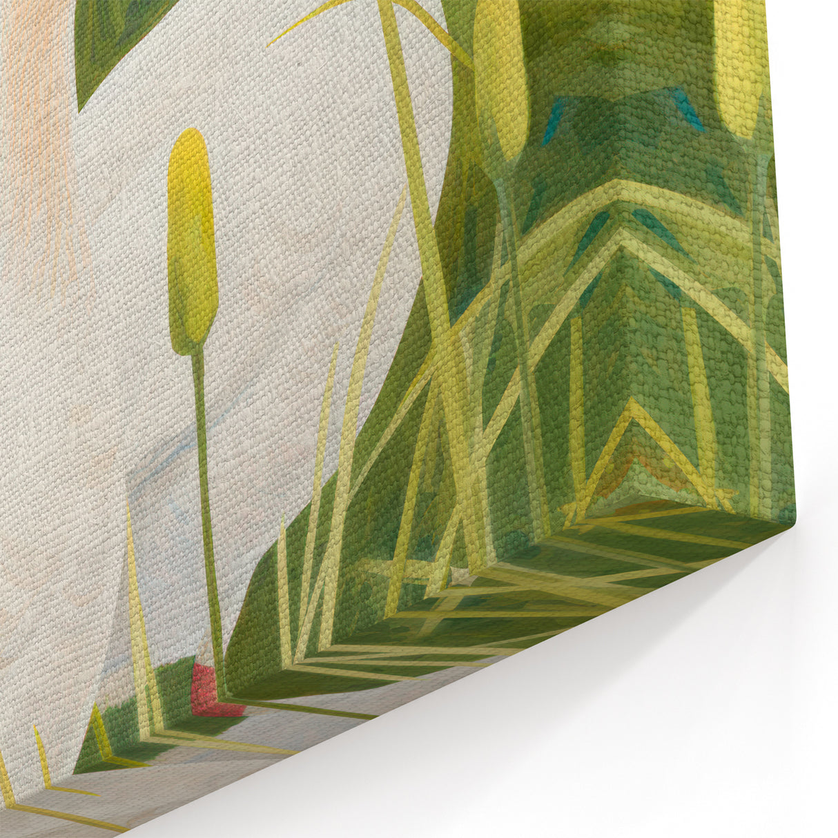 Maximalist Wall Art - Charming Geese in Lush Garden with Green Foliage