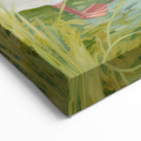 Maximalist Wall Art - Charming Geese in Lush Garden with Green Foliage