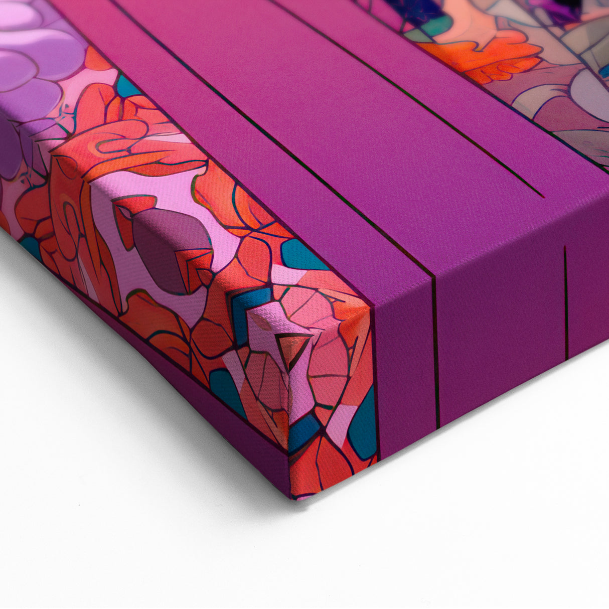 Maximalist Portrait Wall Art - Bold Feminine Elegance in Pink Floral Style