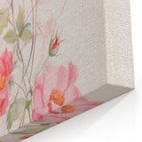 Maximalist Wall Art - Elegant Floral Design with Soft Pink Blooms