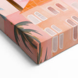 Maximalist Wall Art - Vibrant Mediterranean Cityscape with Palm Trees