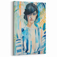 Maximalist Wall Art - Bold Abstract Portrait with Vibrant Tropical Vibes