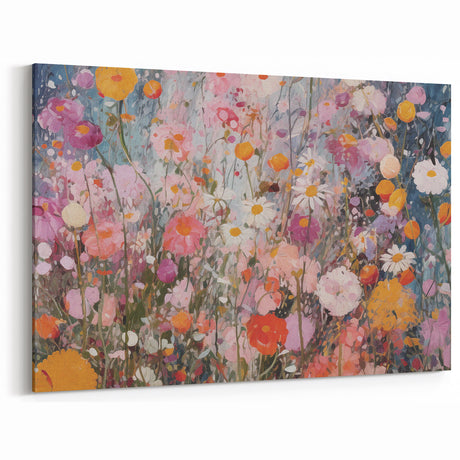 Electric Wall Art - Vibrant Abstract Floral Painting - Colorful Modern Decor