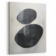 Minimalist Abstract Wall Art – Black Organic Shapes on White Canvas
