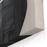 Minimalist Abstract Wall Art – Black Organic Shapes on White Canvas