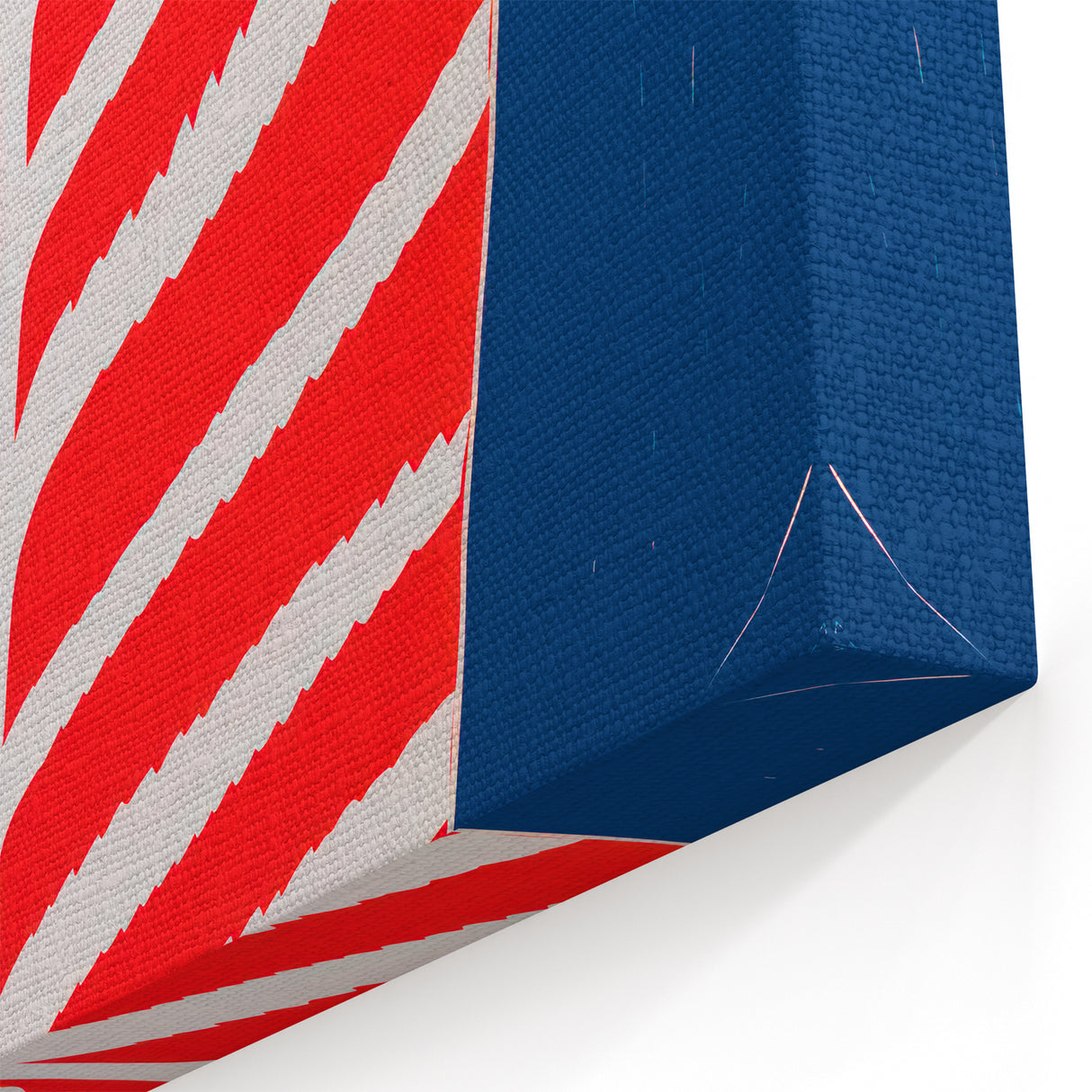 Maximalist Wall Art - Bold Abstract Leaf Design in Red and Blue Tones
