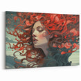 Electric Wall Art - Dreamy Abstract Portrait Painting - Modern Decor