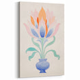 Maximalist Wall Art - Elegant Abstract Floral Design in Pastel Tones