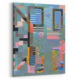 Electric Wall Art - Abstract Geometric Painting - Modern Electric Decor