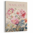 Electric Wall Art - Elegant Floral Painting with Typography - Modern Decor