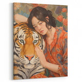 Electric Wall Art - Bold Portrait with Tiger Painting - Modern Decor