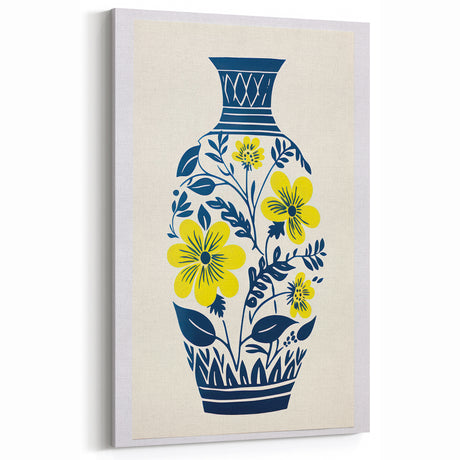 Maximalist Wall Art – Bold Floral Vase Design for Eclectic Home Decor